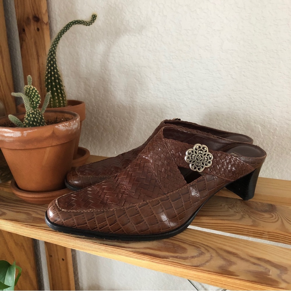 Vintage Brighton Woven Mules